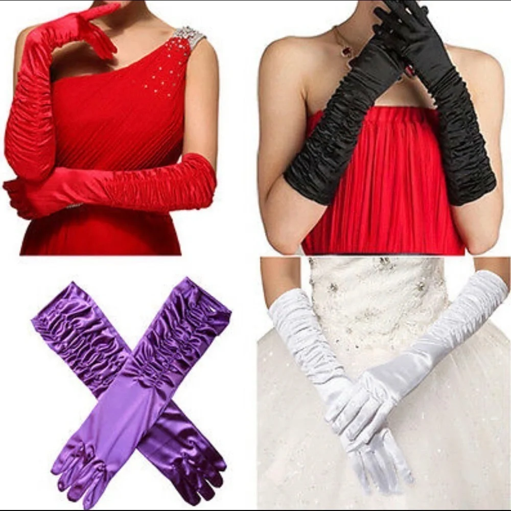 Elegant Formal Gloves with Form Fitting Gathering
